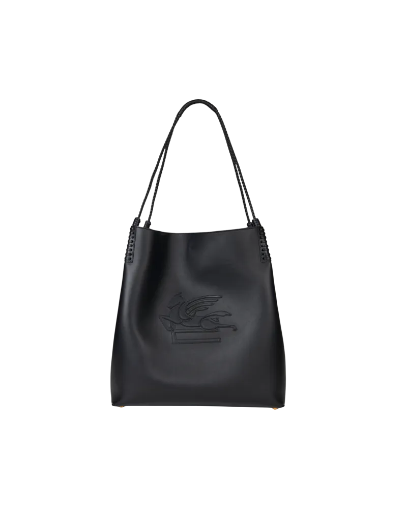 Etro Shoppingtasche Maxi Gross, Damen, Schwarz Schwarz