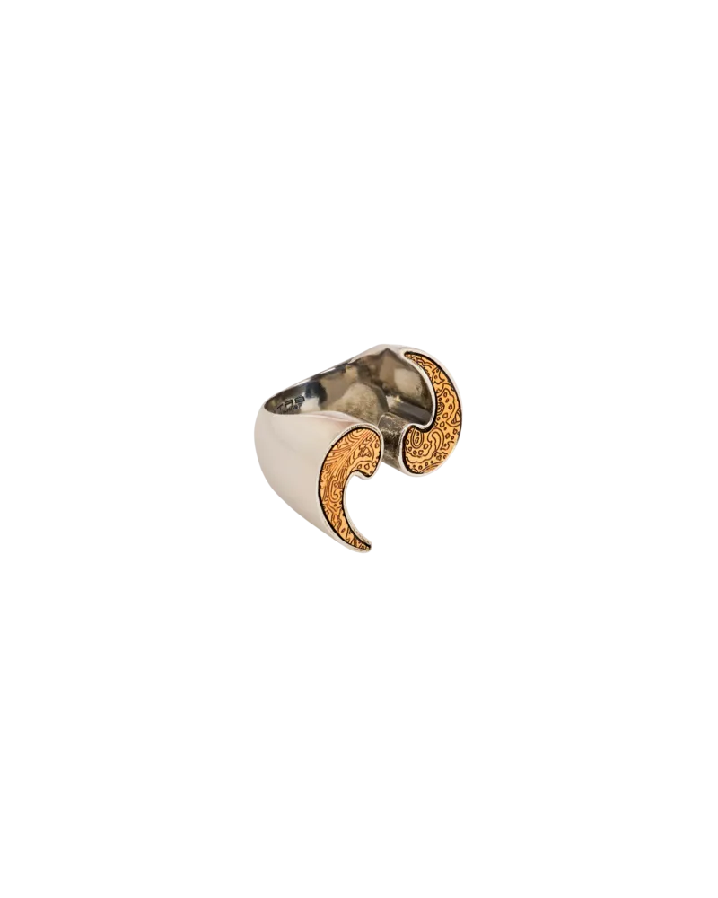 Etro Ring Mit Paisley Und Doppeltem Finish, Damen, Multicolor Multicolor