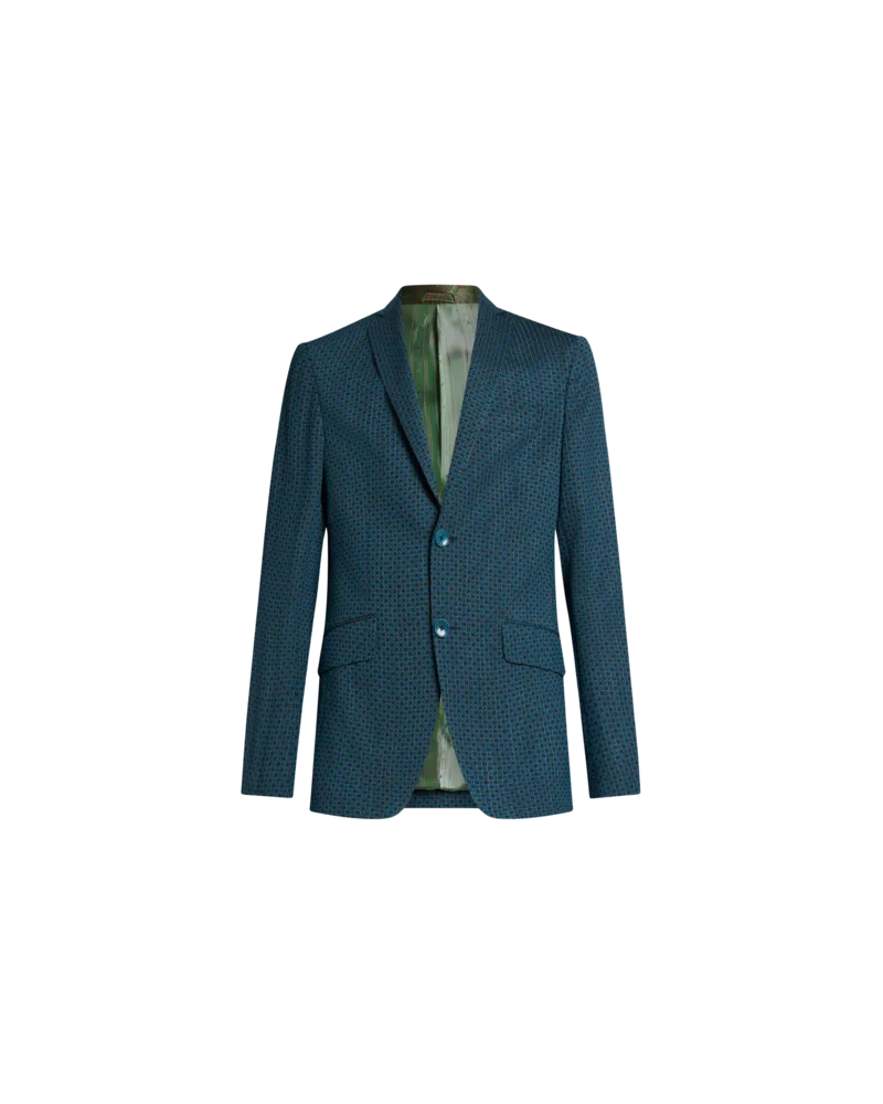 Etro Blazer Mit Karomuster, Herren, Navyblau, Größe Navyblau