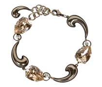 Armband Mit Mini-paisley Aus Kristallen, Damen, Silber
