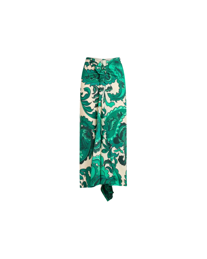Etro Midirock Mit Floralem Paisley-print, Damen, Weiß, Größe Weiß