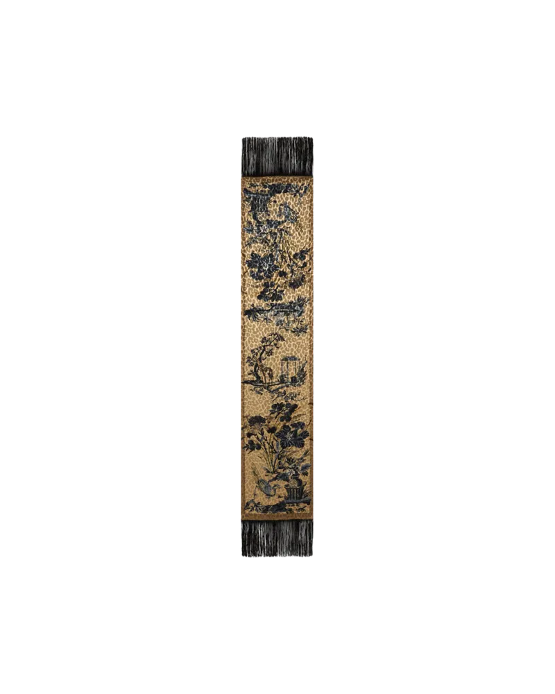 Etro Schal Aus Samt Aus Einer Seidenmischung Mit Leopardenmuster, Damen, Beige Beige