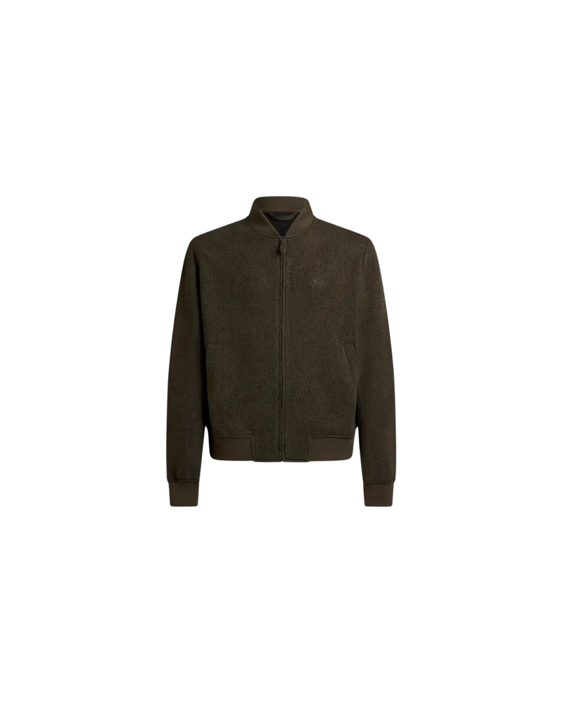 Etro Jacquard-bomberjacke Mit Arnica-motiv, Herren, Grün, Größe Grün