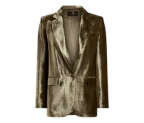 Jacke Aus Samt, Damen, Grün, Größe