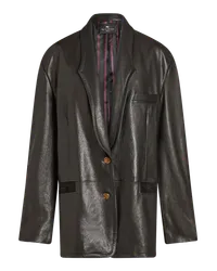 Etro Jacke Aus Nappaleder, Damen, Schwarz Schwarz