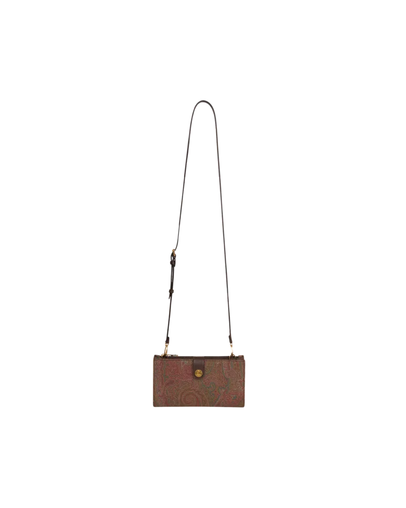 Etro Geldbörse Etro Essential Aus Arnica Mit Schulterriemen, Damen, Braun Braun
