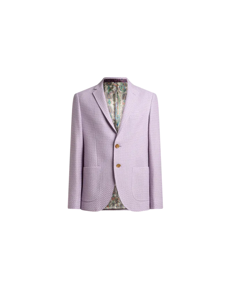 Etro Blazer Aus Baumwolljersey, Herren, Violett, Größe Violett
