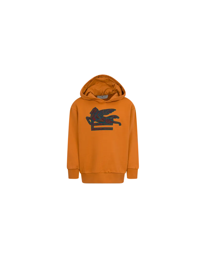 Etro Sweatshirt Aus Baumwolle Mit Paisley-pegaso, Orange, Größe Orange
