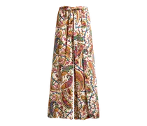 Palazzohose Mit Gürtel Und Floralem Paisley-motiv, Damen, Multicolor, Größe