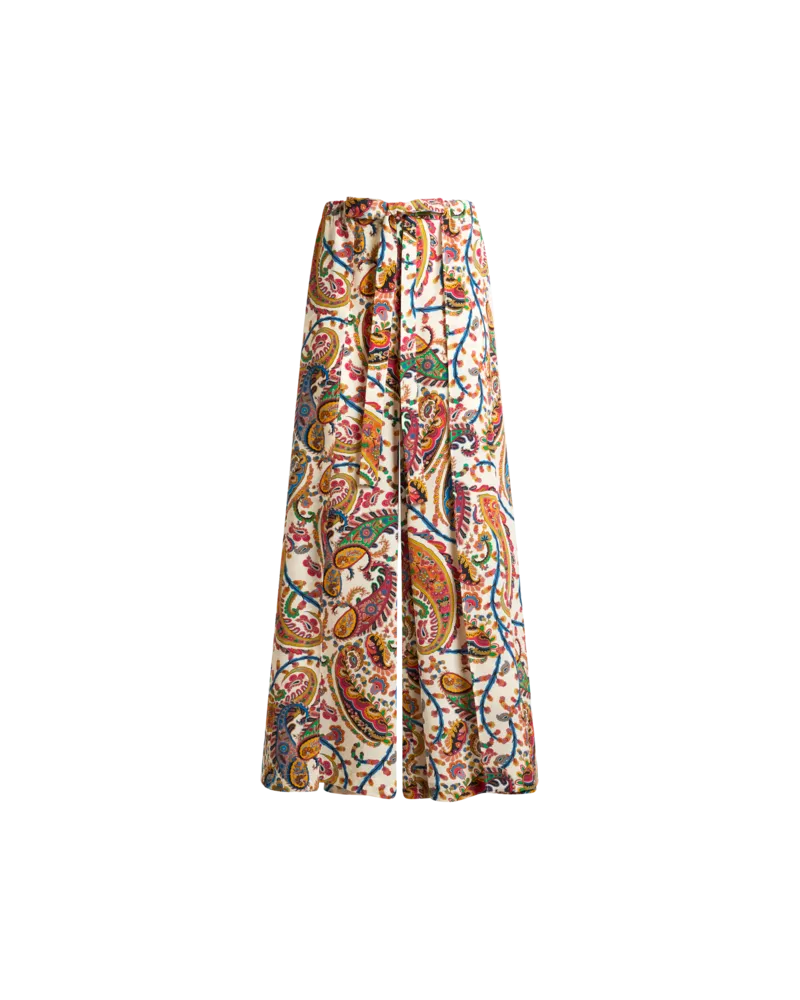 Etro Palazzohose Mit Gürtel Und Floralem Paisley-motiv, Damen, Multicolor, Größe Multicolor