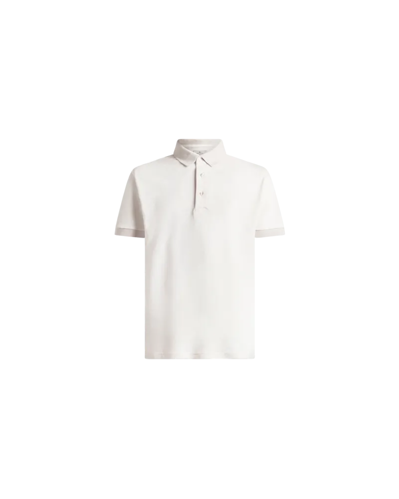 Etro Poloshirt Aus Baumwolle Mit Arnikamuster, Herren, Cremefarben, Größe Cremefarben