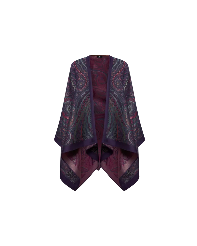 Etro Cape Aus Einer Wollmischung Mit Jacquardmuster, Damen 