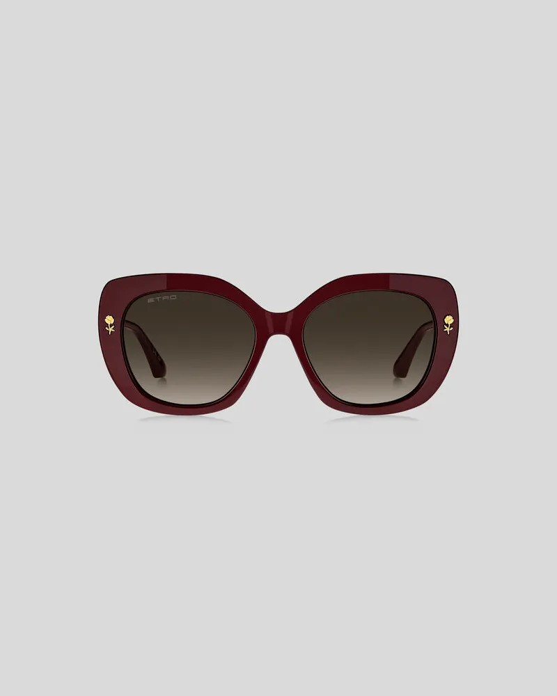 Etro Sonnenbrille Colour Stripes, Damen, Bordeaux Bordeaux