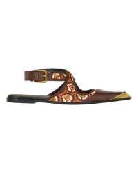 Etro Ballerinas Mit Print Und Riemchen, Bordeaux Bordeaux