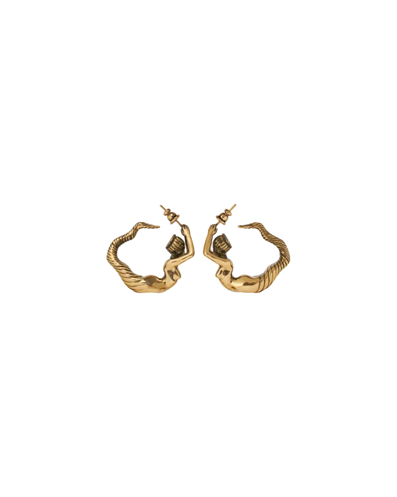 Etro Ohrringe In Meerjungfrauenform Aus Messing, Damen, Gold Gold