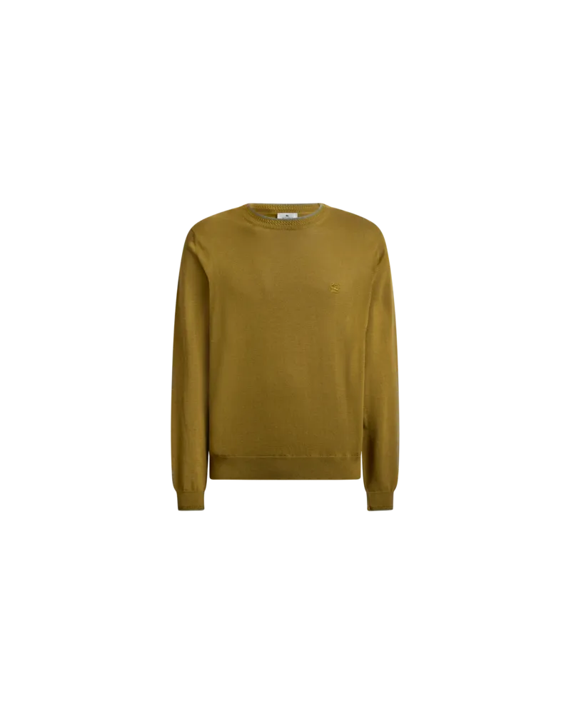 Etro Pullover Aus Einer Baumwollmischung Mit Pegaso-stickerei, Herren, Grün, Größe Grün