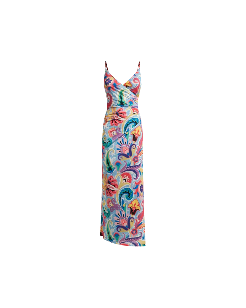 Etro Langes Kleid Mit Blumenprint, Multicolor, Größe Multicolor