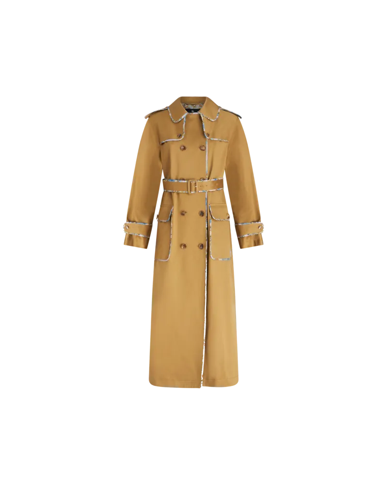 Etro Zweireihiger Trenchcoat Mit Gürtel, Hellbraun Hellbraun