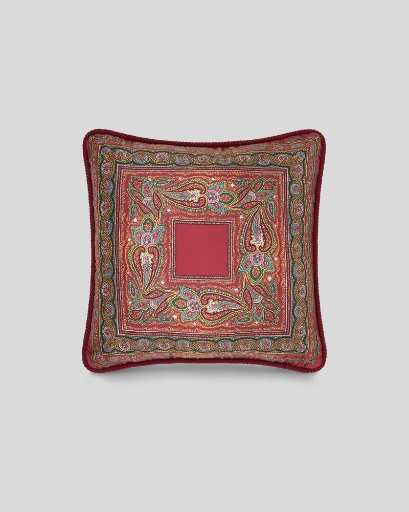 Etro Kissen Aus Bedruckter Seide, Rot Rot