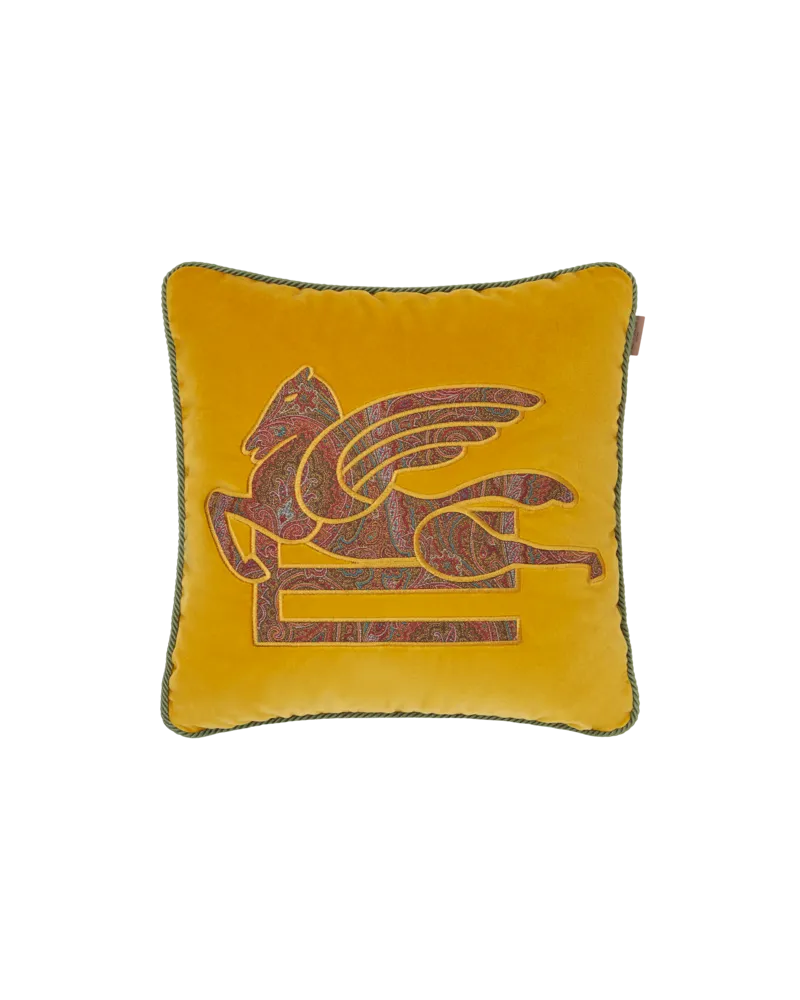 Etro Besticktes Kissen, Gelb Gelb