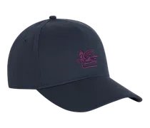 Baseball-kappe Aus Baumwolle Mit Pegaso-stickerei, Herren, Blau
