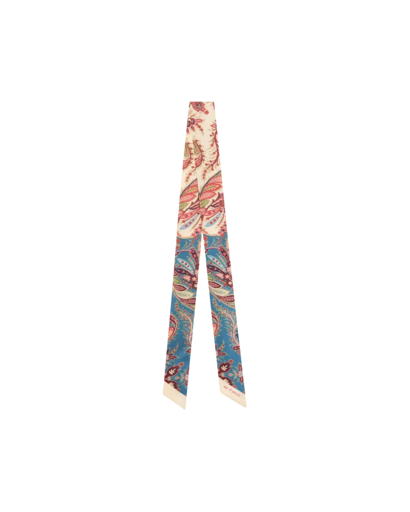 Etro Paisleyna Aus Seide Mit Platziertem Druck, Damen, Multicolor Multicolor