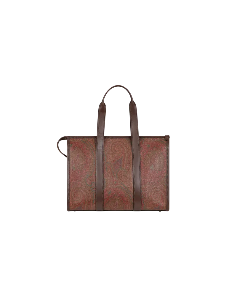 Etro Handtasche Mittelgross Mit Arnicamuster, Damen, Braun Braun