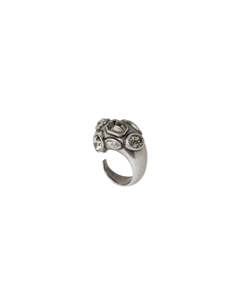 Etro Ring Mit Schmucksteinen, Damen, Silber, Größe Silber
