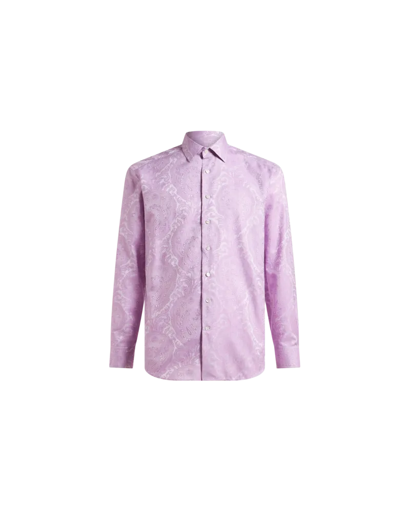 Etro Hemd Aus Baumwolle Roma, Herren, Violett, Größe Violett