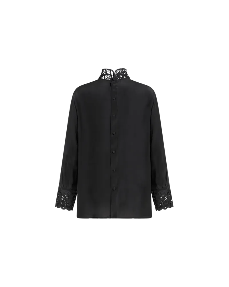 Etro Top Aus Crêpe De Chine, Damen, Schwarz, Größe Schwarz