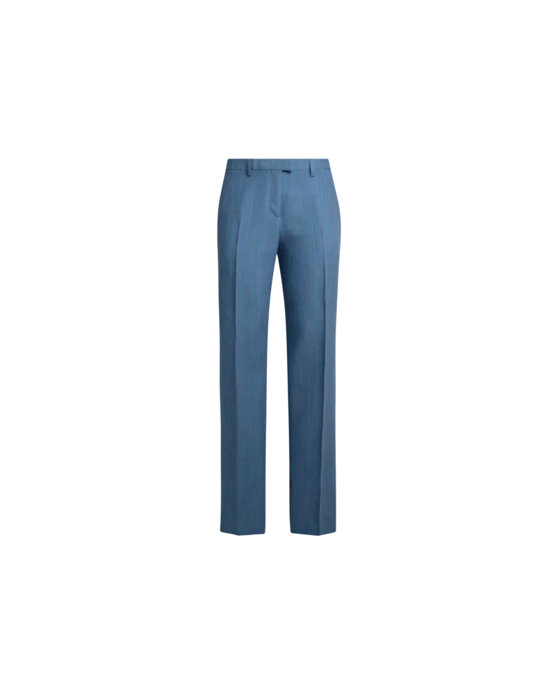 Etro Hose Mit Geradem Bein Und Streifenmuster, Damen, Hellblau, Größe Hellblau