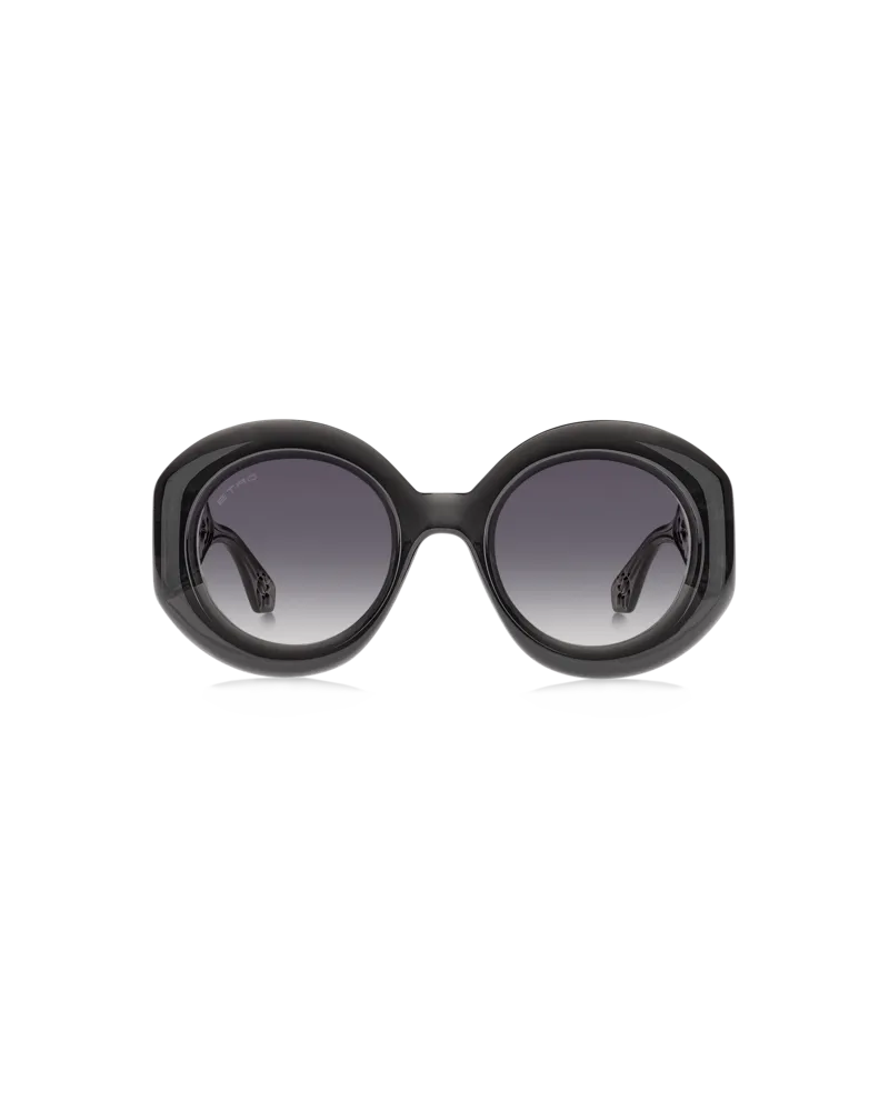 Etro Paisley Sonnenbrille, Damen, Grau Grau