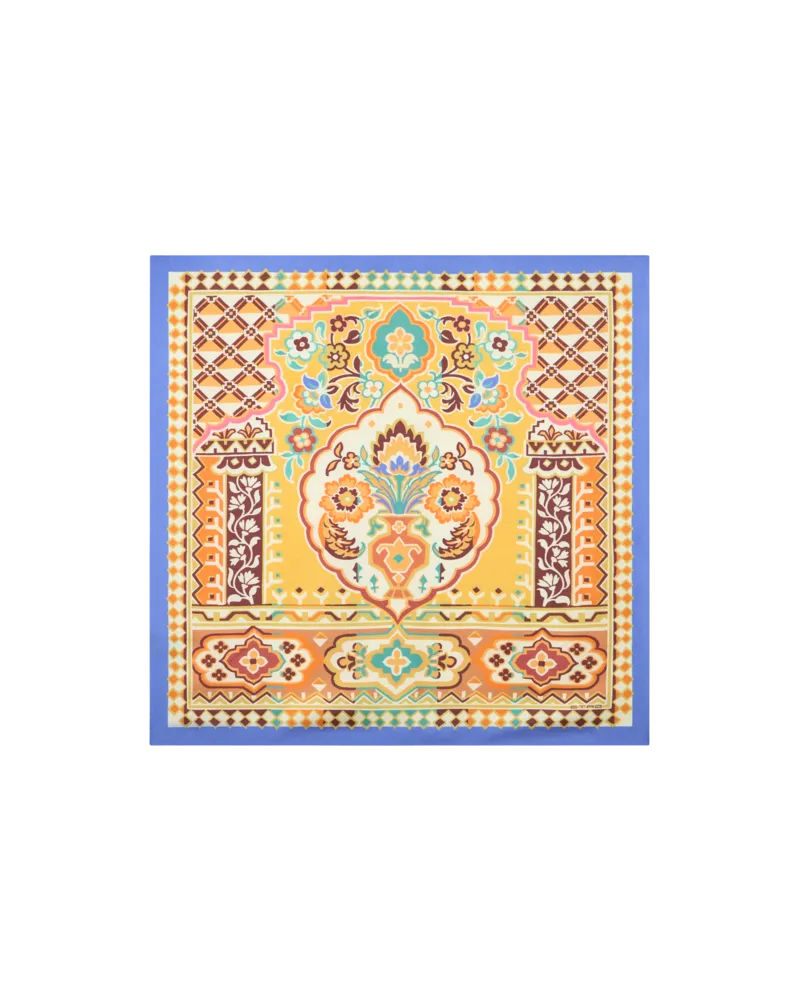 Etro Halstuch Aus Bedruckter Seide, Damen, Gelb Gelb