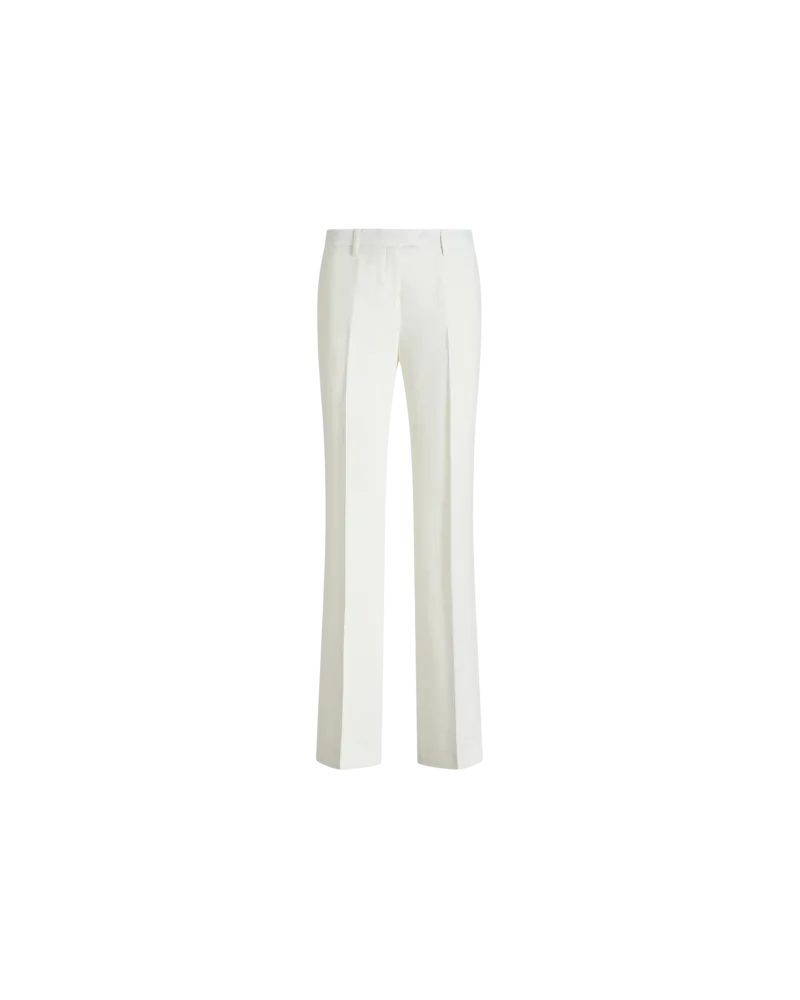 Etro Hose Aus Geflammtem Stoff, Damen, Weiß, Größe Weiß