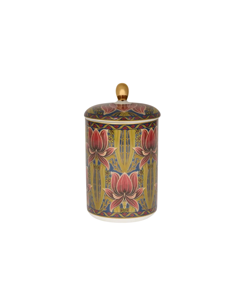 Etro Kerze Im Porzellangefäss Mit Deckel Mit Blumenmotiv, Multicolor Multicolor