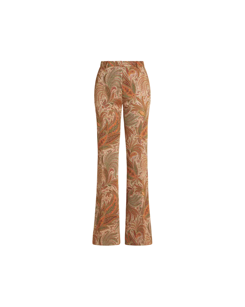 Etro Hose Aus Paisley-jacquard, Damen, Orange, Größe Orange