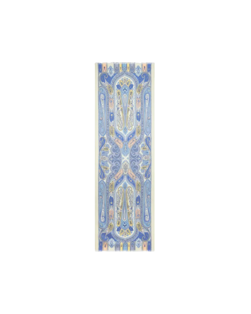Etro Bedruckter Schal Aus Kaschmir Und Seide, Damen, Hellblau Hellblau