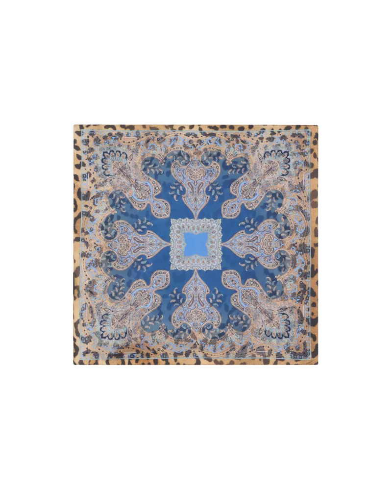 Etro Pochette Aus Seide Mit Animal-paisley-motiv, Herren 