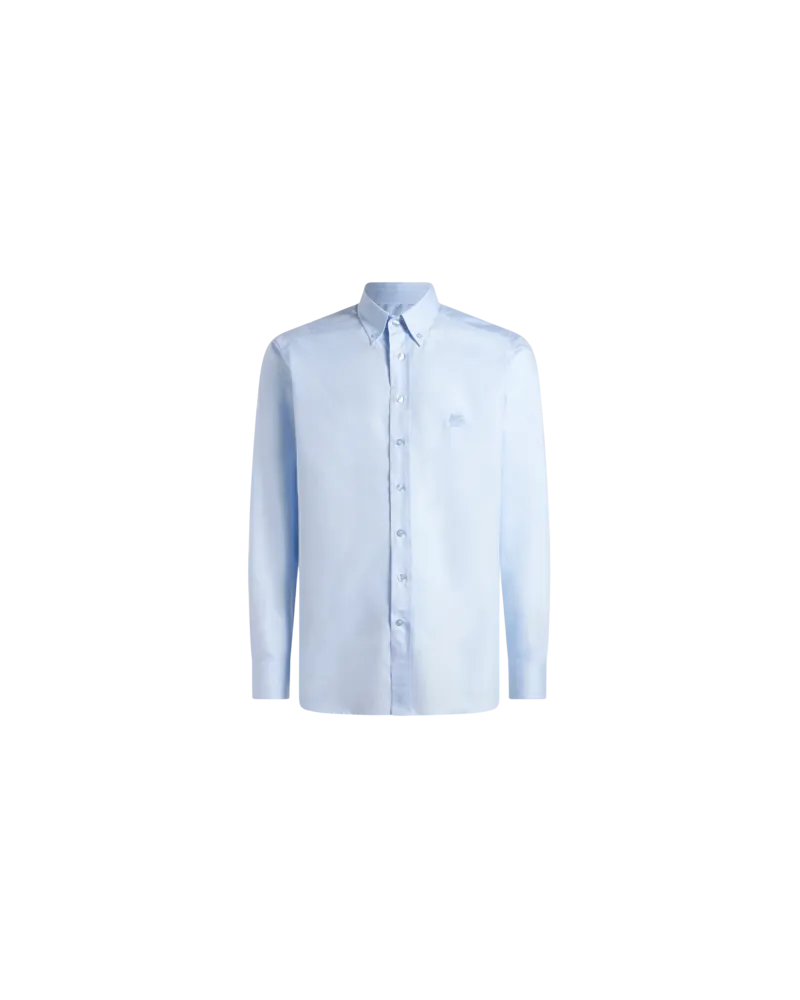 Etro Button-down-hemd Mit Logo, Herren, Hellblau, Größe Hellblau