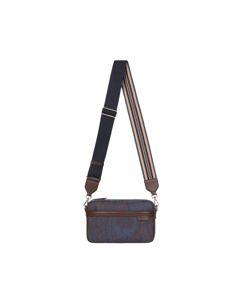 Etro Kameratasche Etro Essential Aus Jacquard, Herren, Navyblau Navyblau