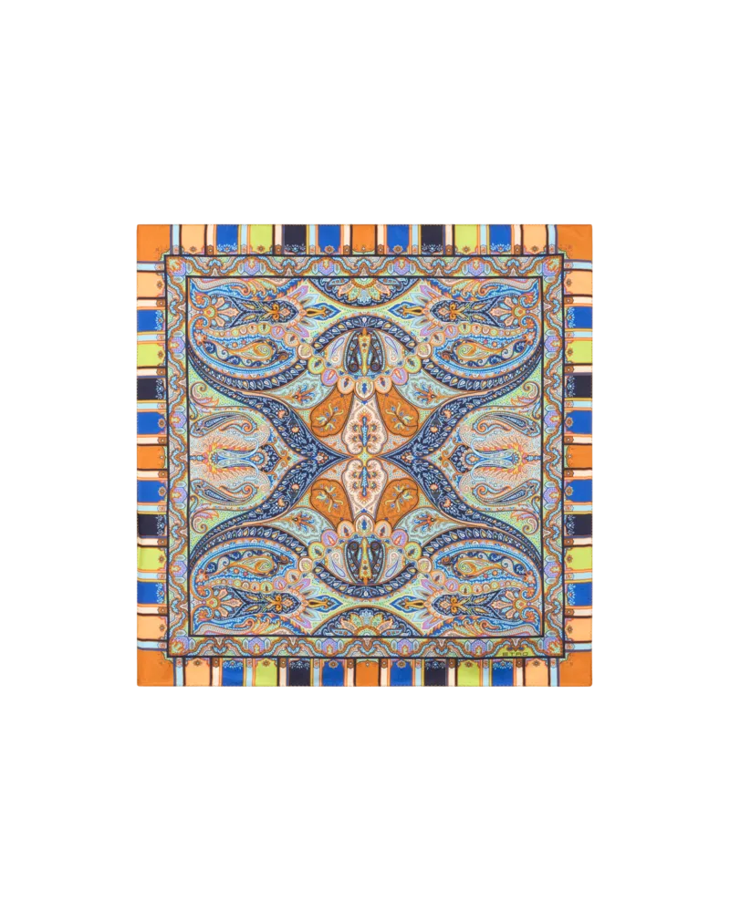 Etro Einstecktuch Aus Seide Mit Blumenmotiv, Herren, Multicolor Multicolor