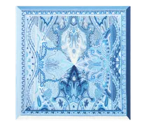 Einstecktuch Aus Seide Mit Druck, Herren, Hellblau