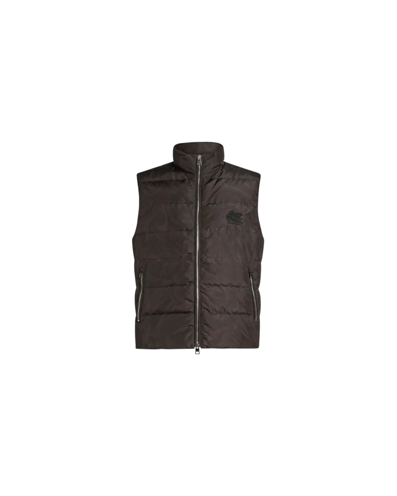 Etro Weste Mit Paisley-print, Herren, Navyblau, Größe Navyblau