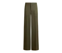 Palazzohose Aus Einer Wollmischung, Damen, Grün, Größe