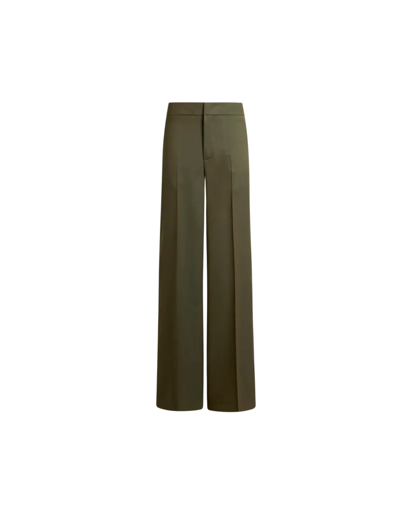 Etro Palazzohose Aus Einer Wollmischung, Damen, Grün, Größe Grün