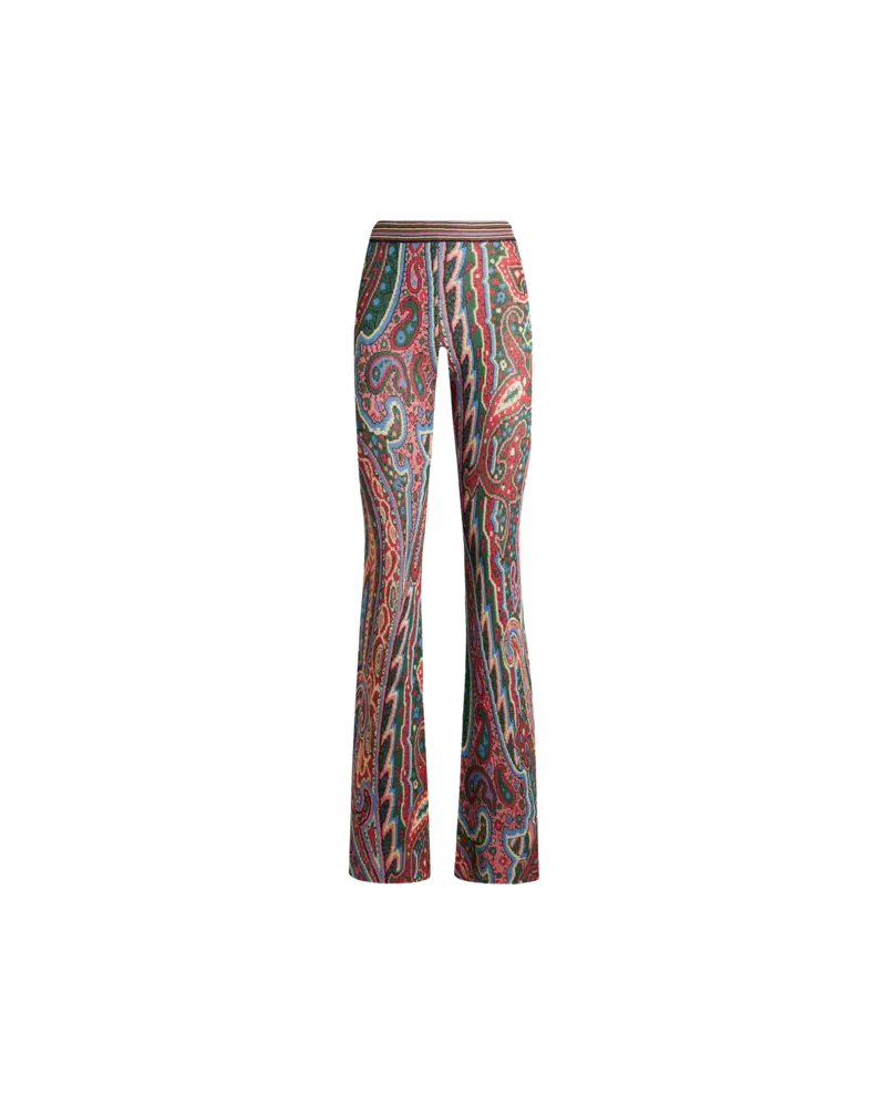 Etro Hose Mit Ausgestelltem Bein Mit Paisley-jacquardmuster, Damen, Hellblau, Größe Hellblau