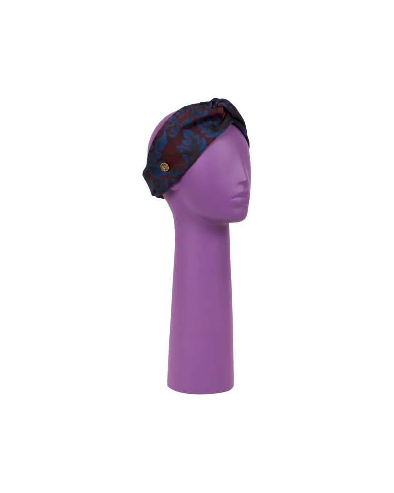 Etro Haarband Aus Einer Seidenmischung Mit Jacquardmuster, Damen, Bordeaux Bordeaux
