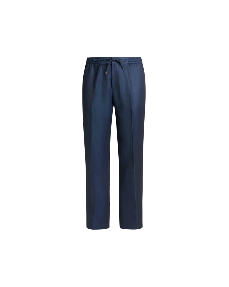 Etro Jogginghose Aus Wolle Und Leinen, Herren, Blau, Größe Blau
