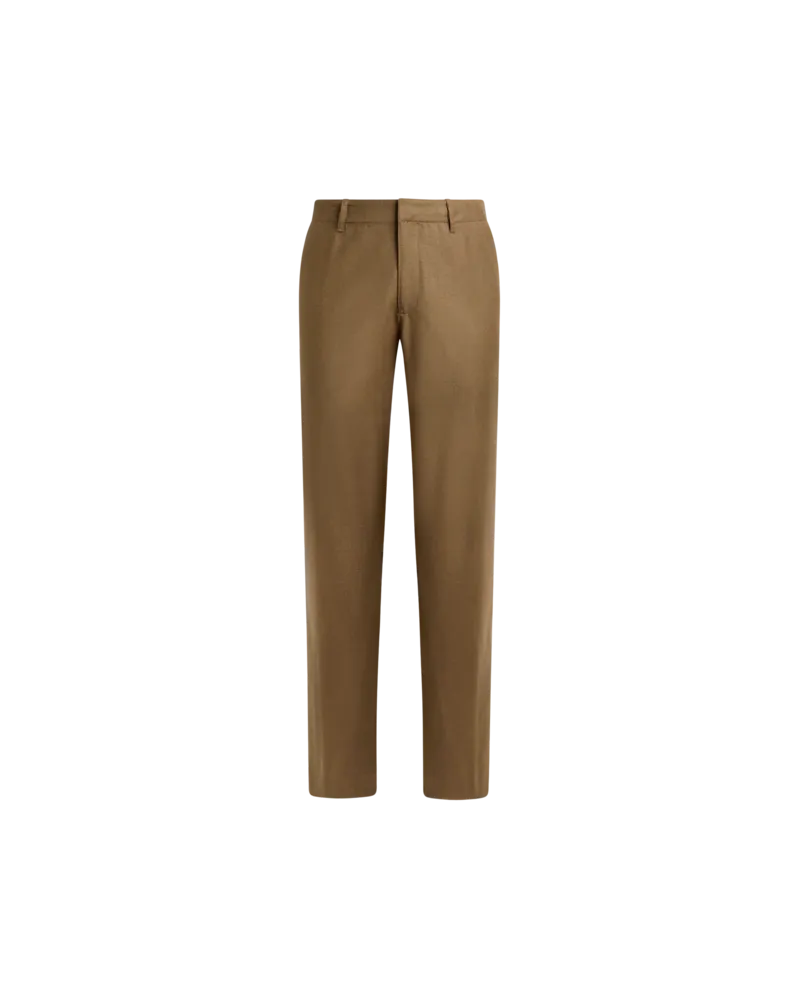 Etro Unifarbene Hose Aus Wollflanell, Herren, Braun, Größe Braun
