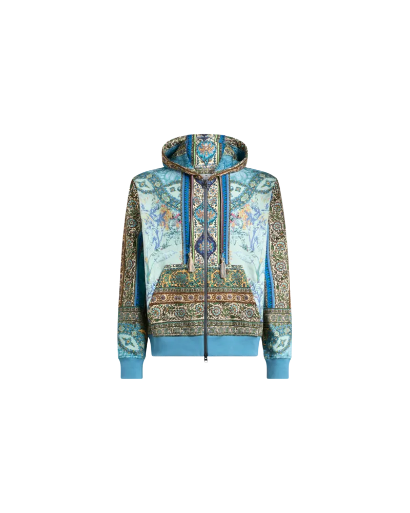 Etro Sweatshirt Mit Kapuze Und Mehrfachmuster, Herren, Hellblau, Größe Hellblau